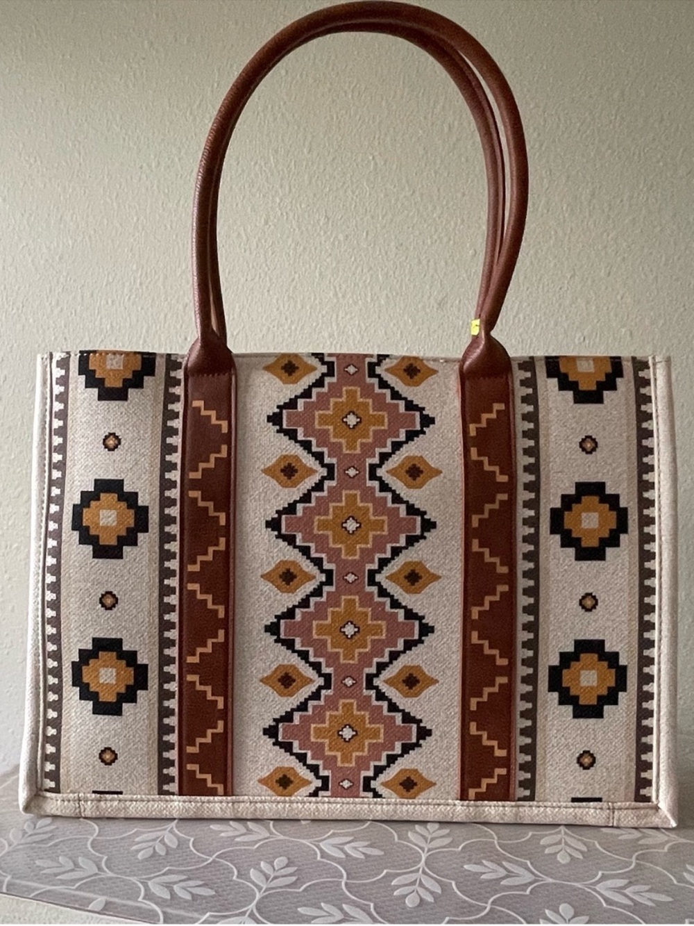 Wrangler Aztec Southwestern Large Tote Bag NWT Western Boho - Picture 3 of 6